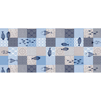 TOVAGLIATO fantasia mare blu pesci 'PTEX-R' art. 4W6/01  - BONITA