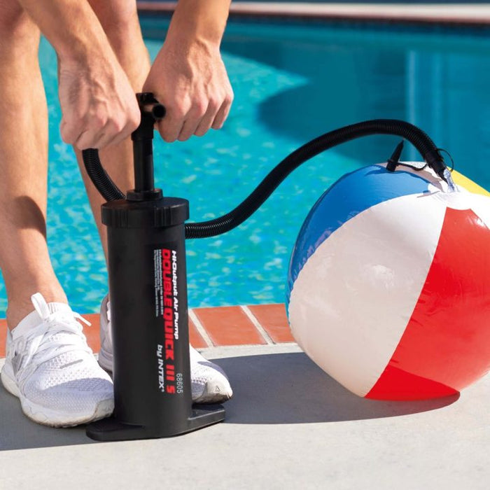 POMPA MANUALE PER GONFIARE DOUBLE QUICK III S  cm.37  peso kg.0,967 (68605)    INTEX