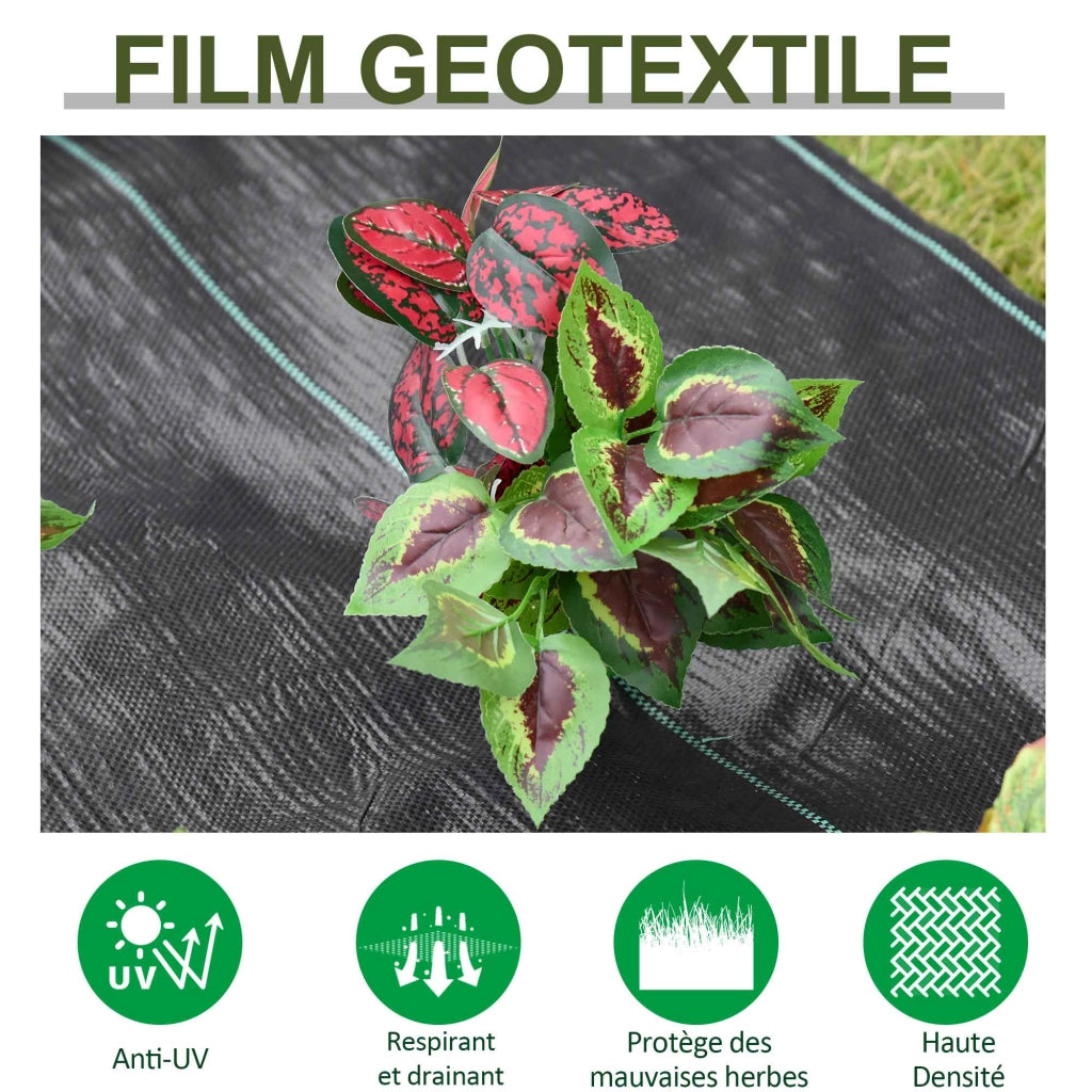 Tessuto pacciamante anti erbacce ¨C zephmum ¨C 100 g/m2 50Lx1m PP nero verde