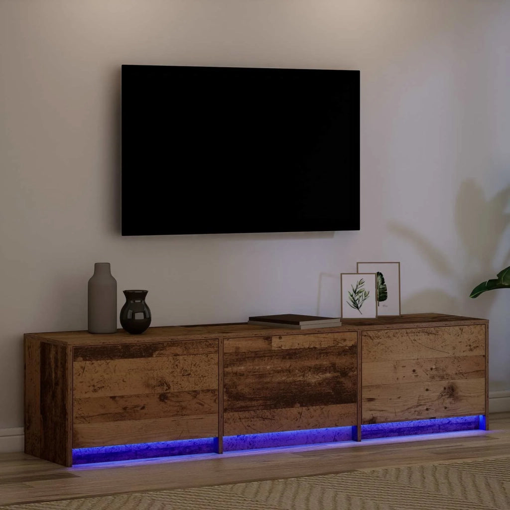 Mobile TV-Credenza per TV Legno vecchio 165 x 34 x 40 cm Legno multistrato