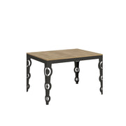 Tavolo allungabile 90x120/224 cm Karamay Evolution telaio Antracite - Quercia Natura