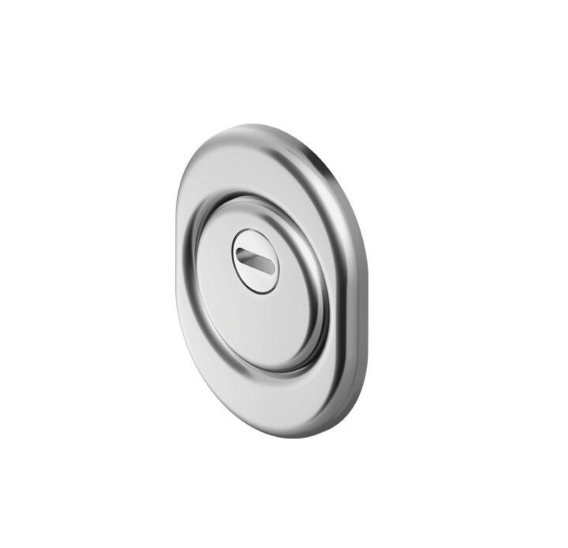 DEFENDER ANTITRAPANO PER SERRATURE h.25 mm - Ã? mm. 50 cromo satinato