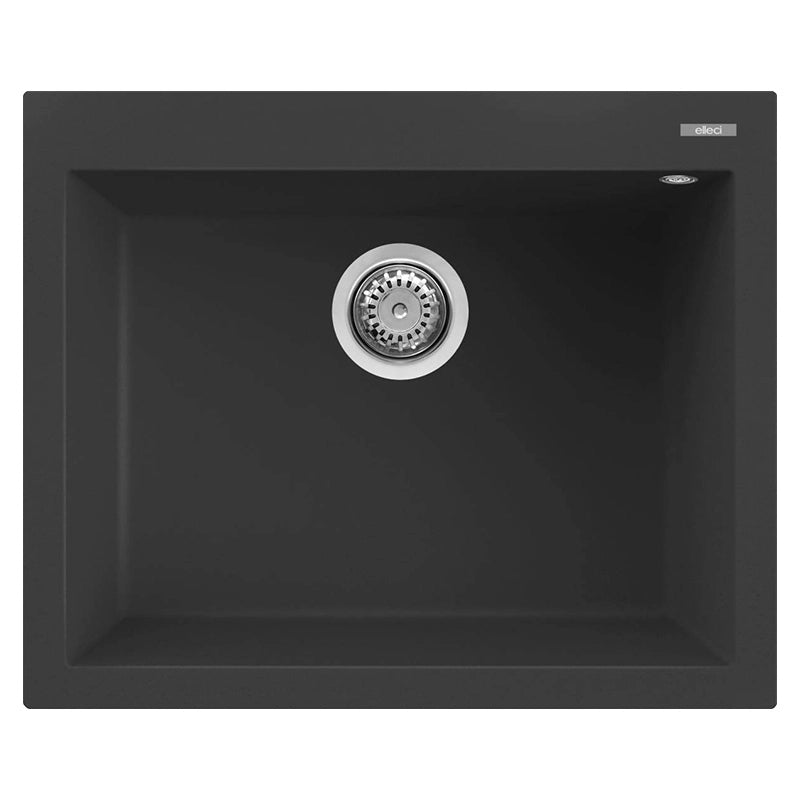 Lavello Elleci Incasso 1 vasca 61x50 Quadra 110 Granitek Antracite LGQ11059