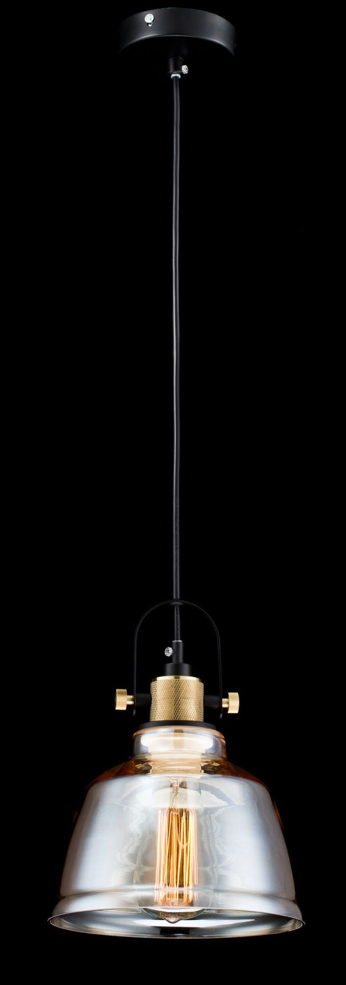 Lampada pendente Pendant in Metallo Irving Nero