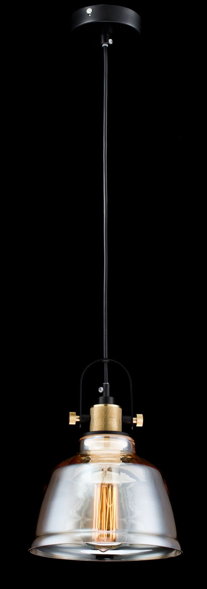 Lampada pendente Pendant in Metallo Irving Nero