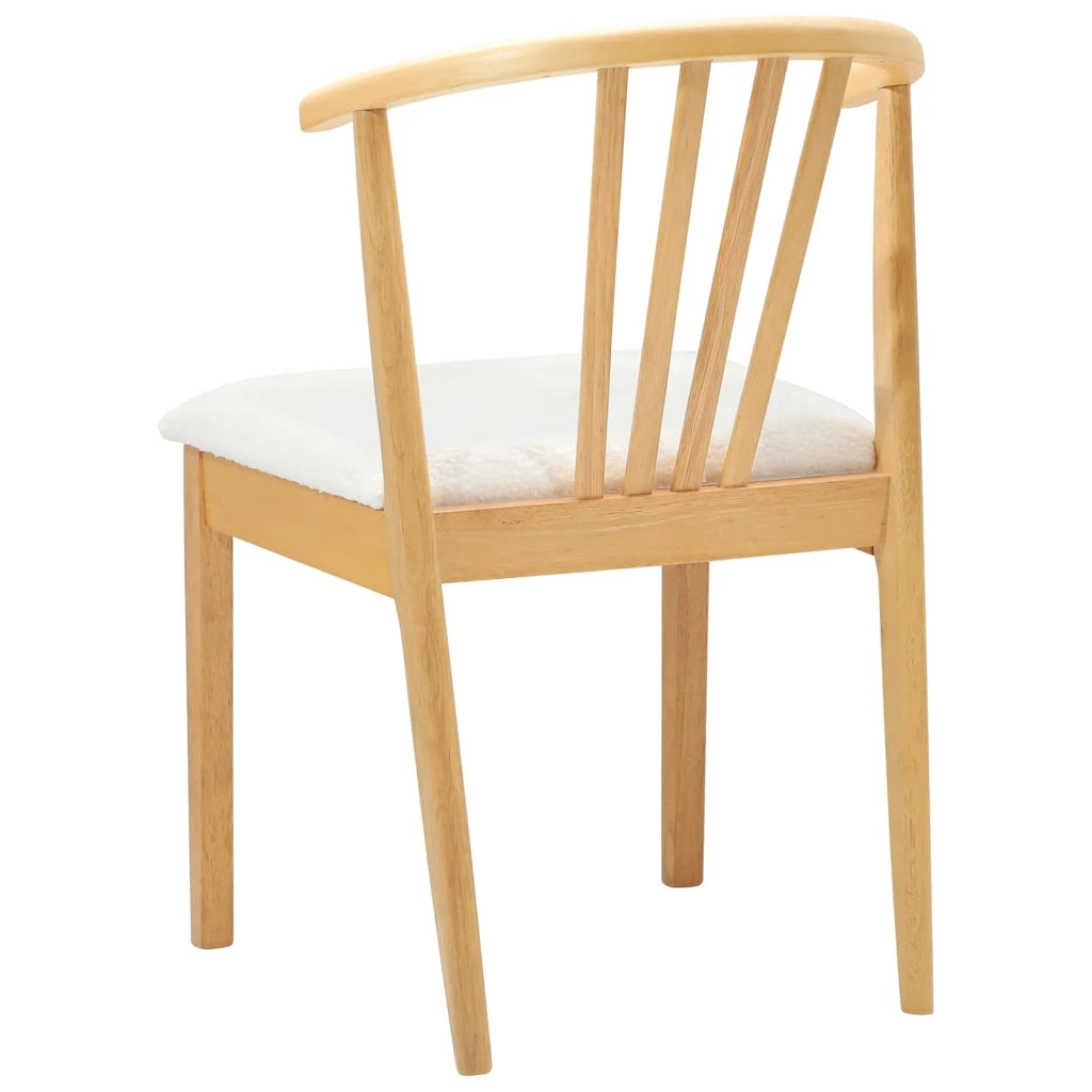 Sedia da pranzo 2 pcs Naturale e Bianco