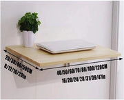 Tavolo in legno pieghevole da appendere al muro per cucina spazio per ristorante bancone stabile robusto tavolo per laptop tavolo spaziale da pranzare unico colore 60 x 40 cm