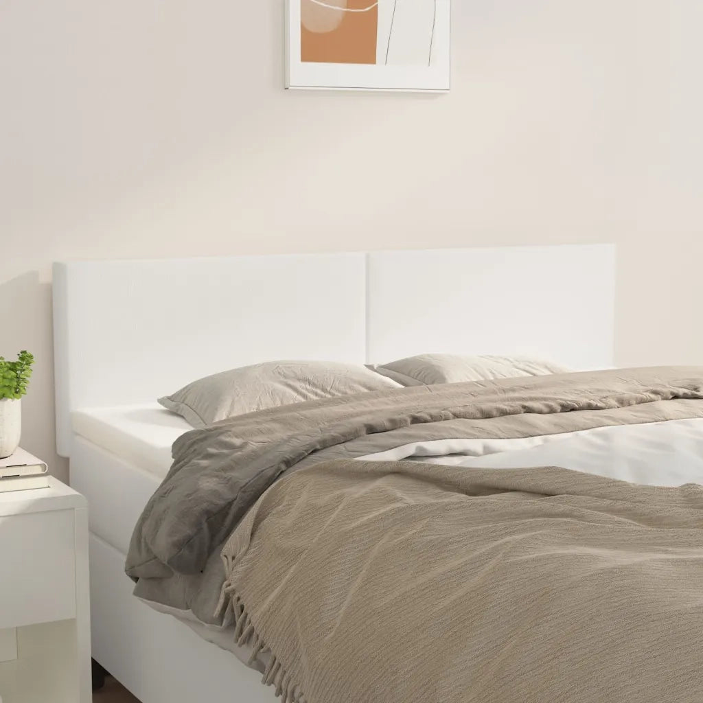Testiera | Testata Bianca 144x5x78/88 cm in Similpelle
