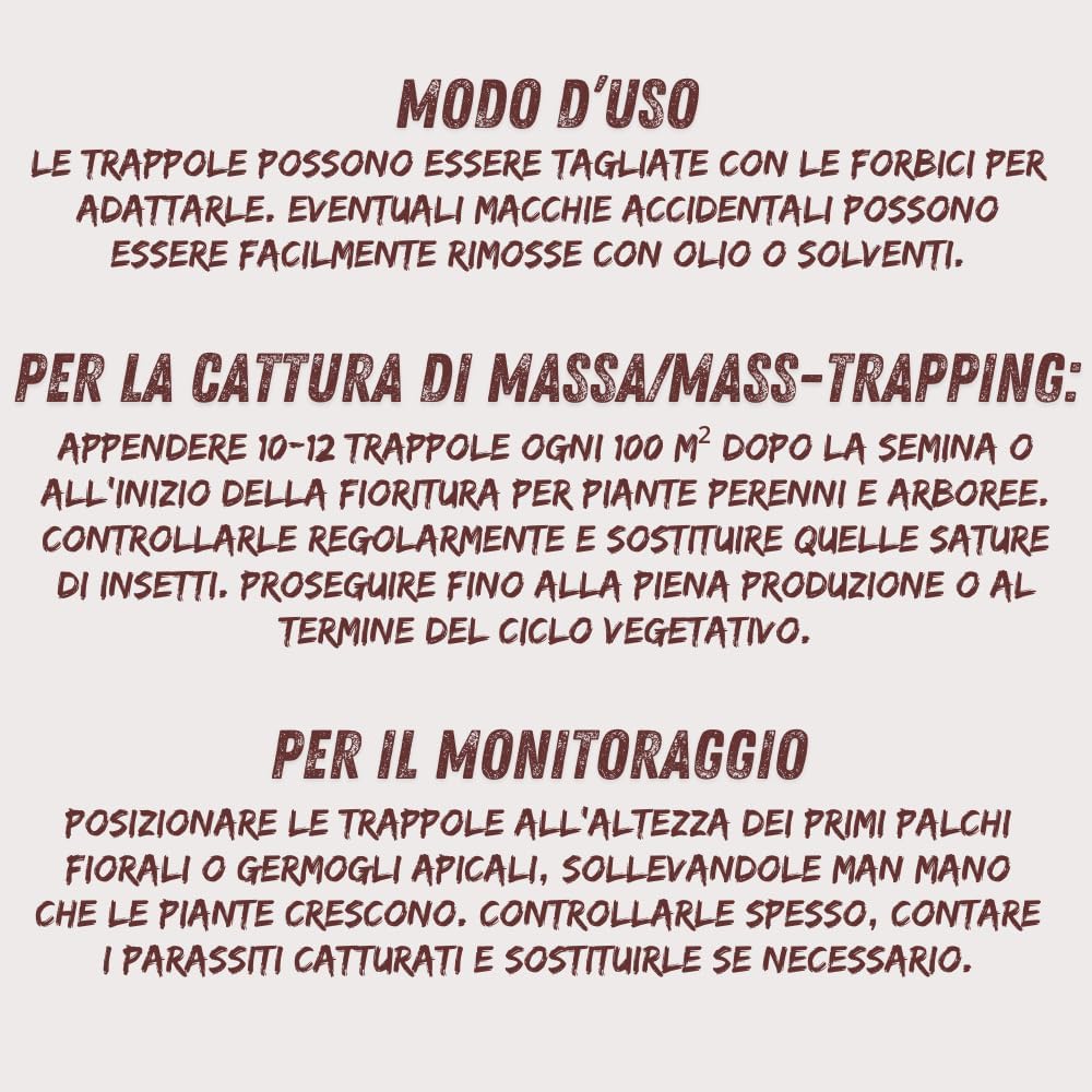 TRAPPOLA MAGICA PER AFIDI, TRIPIDI E MINATORI VITHAL EXPERT- Ogni confezione contiene 10 fogli - 1 confezione VITHAL