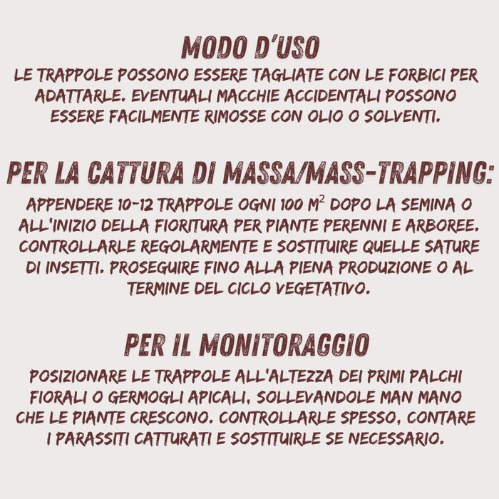 TRAPPOLA MAGICA PER AFIDI, TRIPIDI E MINATORI VITHAL EXPERT- Ogni confezione contiene 10 fogli - 1 confezione VITHAL