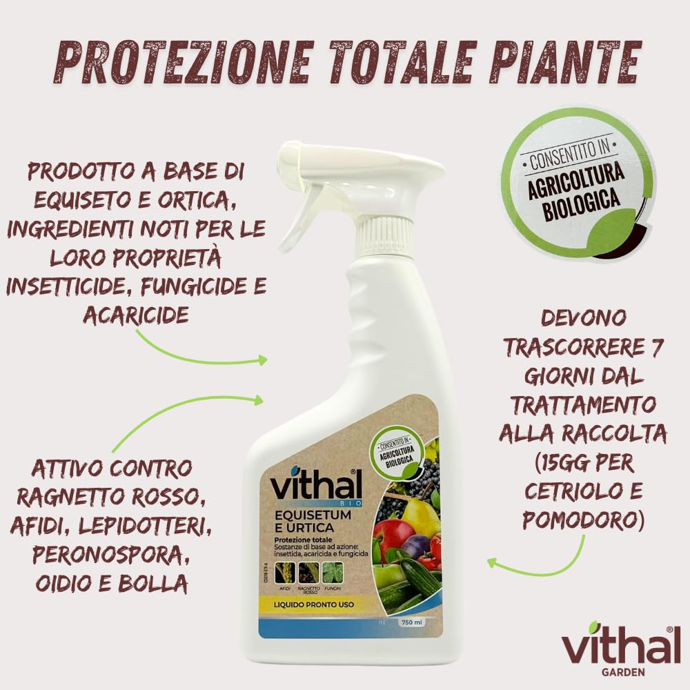 INSETTICIDA PROTEZIONE TOTALE VITHAL BIO KB - ML 750- 2 pezzi
