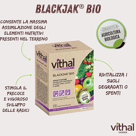 CONCIME ORGANICO FISIOATTIVATORE 'BLACKJAK BIO' ml 500  - VITHAL