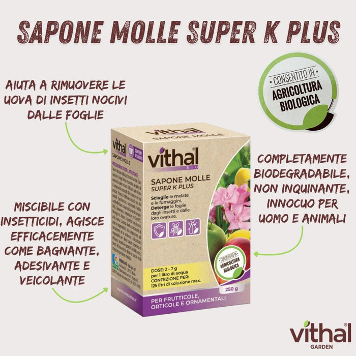 SAPONE MOLLE SUPER K PLUS VITHAL BIO- - gr.250 - 3 pezzi VITHAL