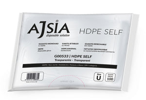 GUANTI POLIETILENE PEHD MONOUSO confezione da 500 pezzi  - AJSIA
