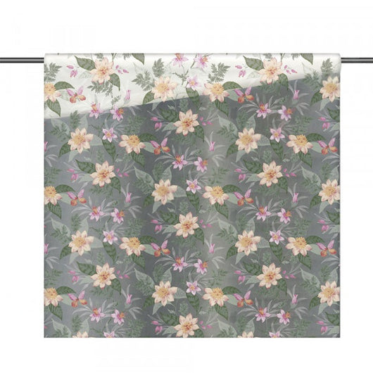 TOVAGLIATO trasparente fantasia fiori 'CRISTALLO' art. 5M4/07 - rotolo 30 mt  - BONITA