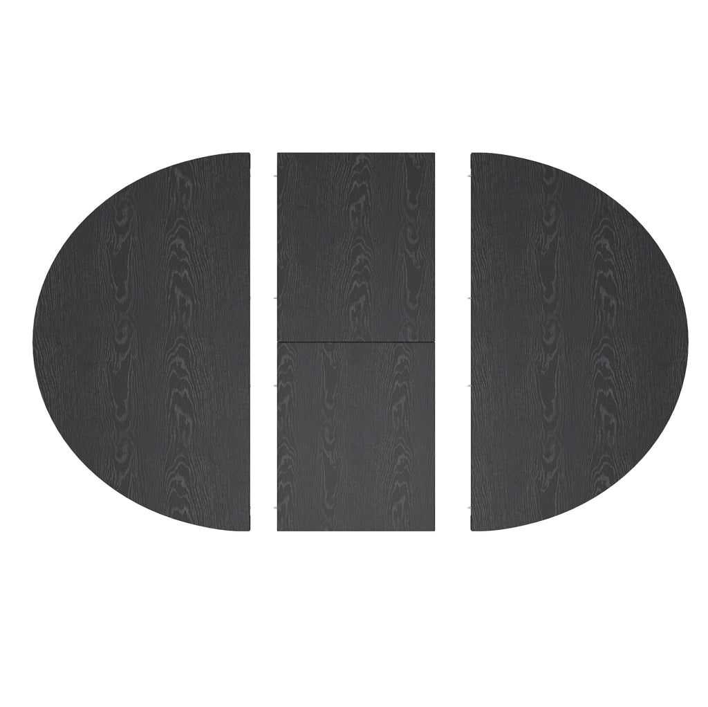 Tavolo da pranzo allungabile 110-150x110x76 cm con spazio contenitore in MDF nero