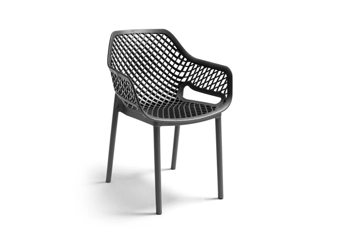 SEDIA IN POLIPROPILENE 'ARIA ARMCHAIR' grafite  - BICA