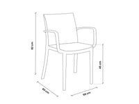 SEDIA IN POLIPROPILENE 'ARIA ARMCHAIR' bianco  - BICA