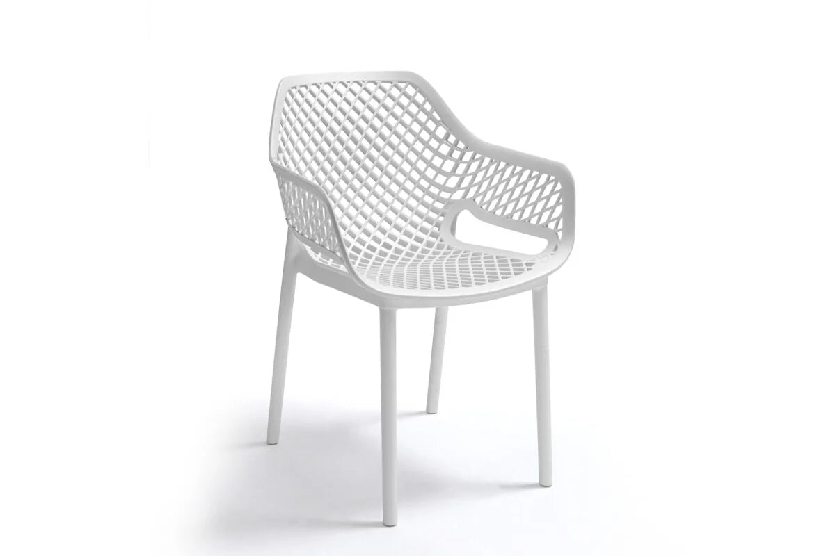 SEDIA IN POLIPROPILENE 'ARIA ARMCHAIR' bianco  - BICA