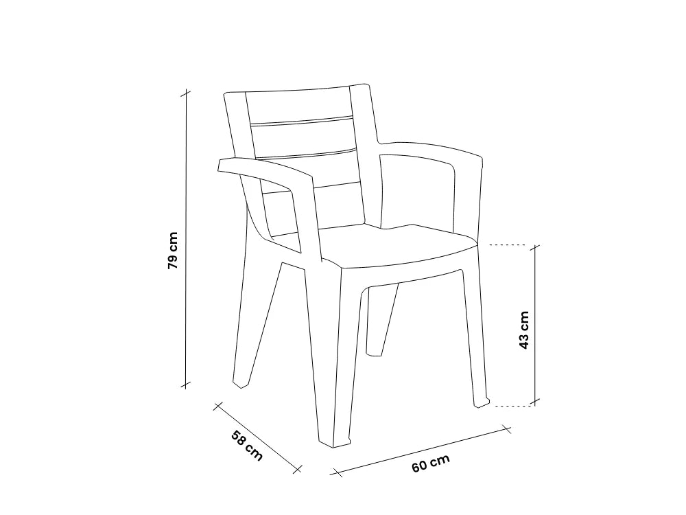 SEDIA IN POLIPROPILENE 'EMMA' grafite  - BICA