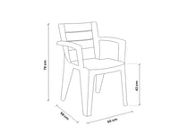 SEDIA IN POLIPROPILENE 'EMMA' grafite  - BICA