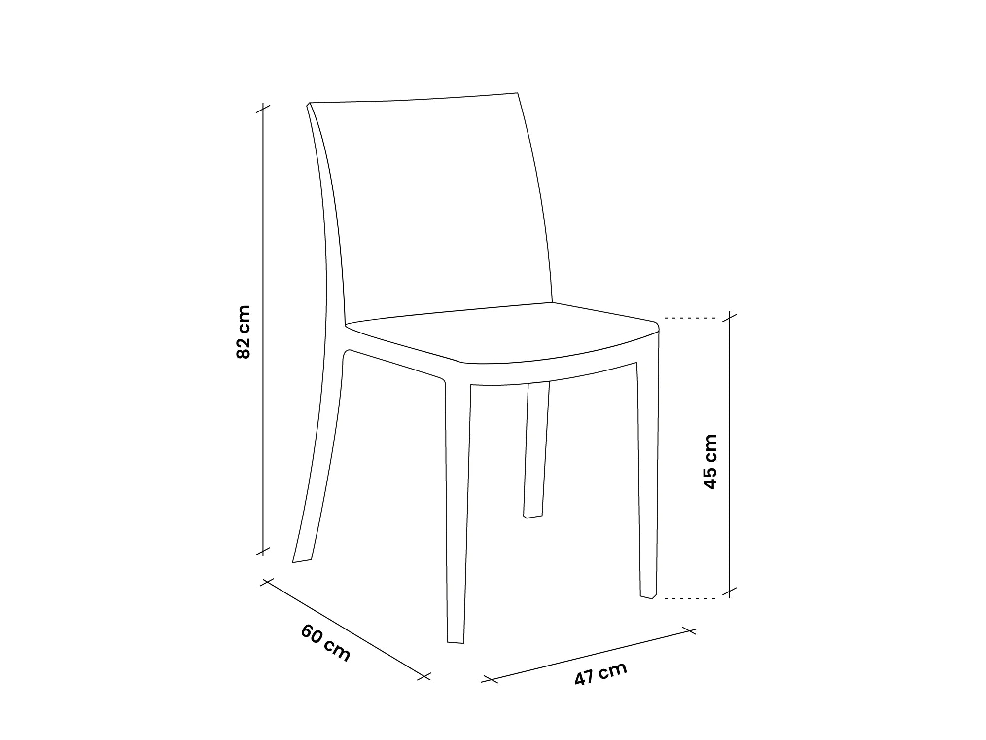 SEDIA IN POLIPROPILENE 'ARIA' taupe  - BICA