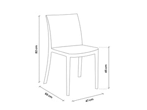 SEDIA IN POLIPROPILENE 'ARIA' grafite  - BICA