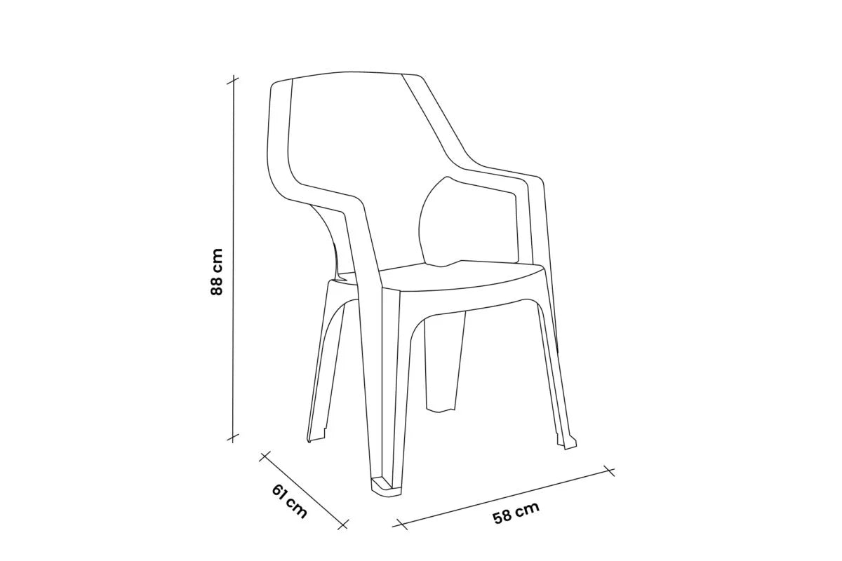 SEDIA IN POLIPROPILENE 'ALTA' bianco  - BICA