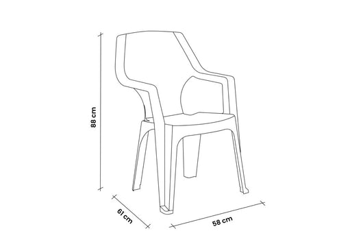 SEDIA IN POLIPROPILENE 'ALTA' bianco  - BICA
