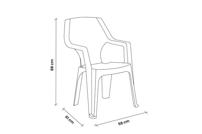SEDIA IN POLIPROPILENE 'ALTA' bianco  - BICA