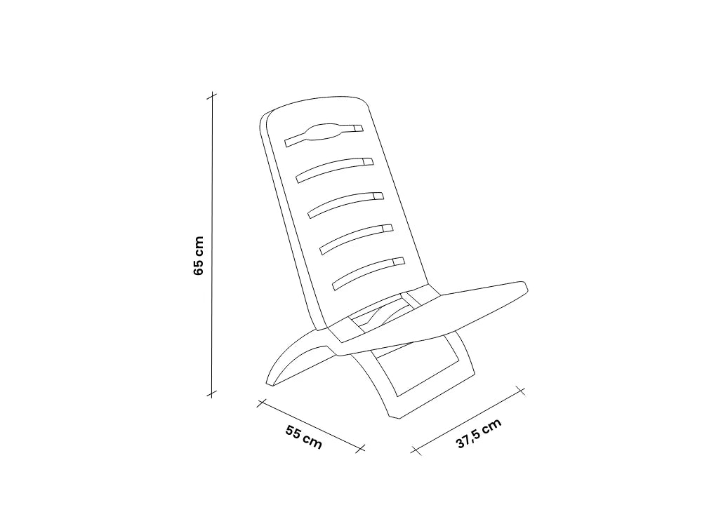 SPIAGGINA PIEGHEVOLE IN POLIPROPILENE 'SANDY' bianco  - BICA