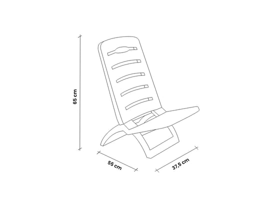 SPIAGGINA PIEGHEVOLE IN POLIPROPILENE 'SANDY' bianco  - BICA