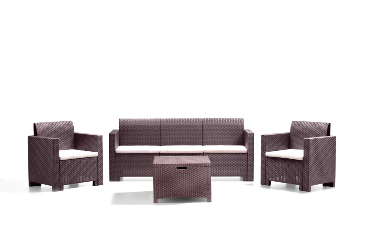 SALOTTO DA ESTERNO per giardino 'NEBRASKA 3' Col. Marrone - BICA