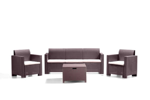 SALOTTO DA ESTERNO per giardino 'NEBRASKA 3' Col. Marrone - BICA