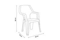 SEDIA IN POLIPROPILENE 'ALTA' antracite  - BICA