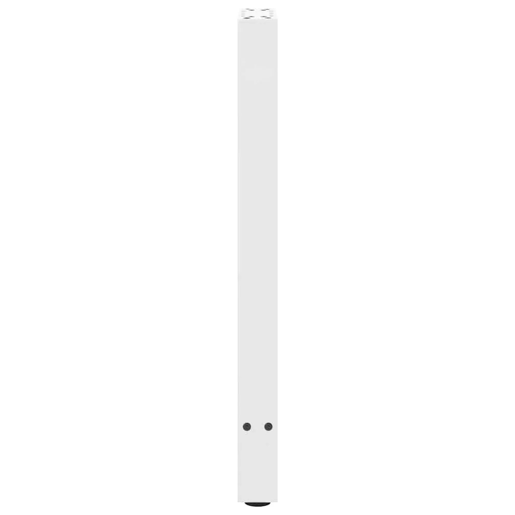 Set di 2 gambe robuste per tavolo consolle con piedini livellatori 38 x 72 cm acciaio bianco 02_0057537
