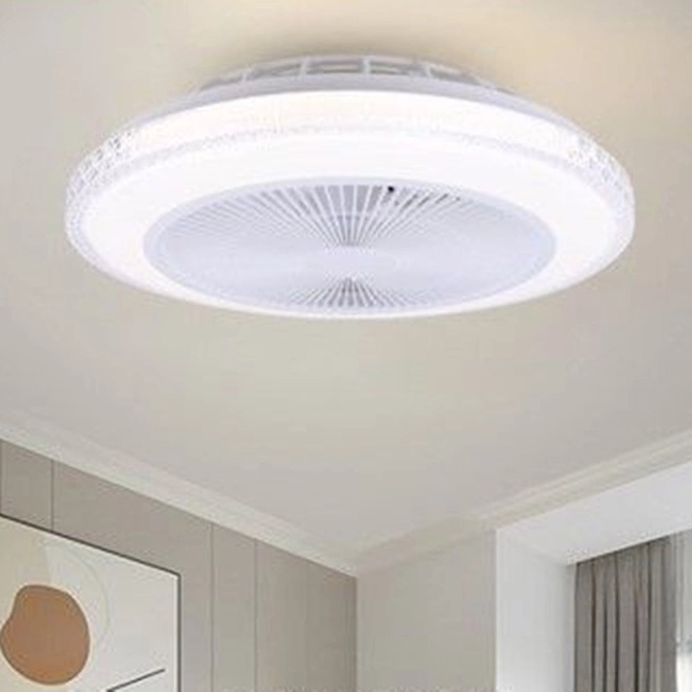 Trade Shop - Plafoniera Soffitto Led Con Ventilatore Lampadario Telecomando Luce 3000-6500k 42255 -