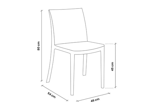 SEDIA IN POLIPROPILENE 'VOLGA' nera  - BICA