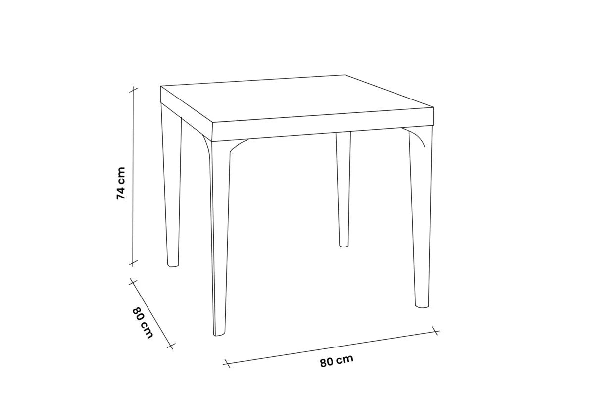TAVOLO IN POLIPROPILENE 'DALLAS' antracite  - BICA