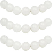 Kralen per 8mm 45 pezzi con foro con pietre di jade bianco naturale, stili di perle rotonde da utilizzare per la creazione di gioielli, bracciali e collane.