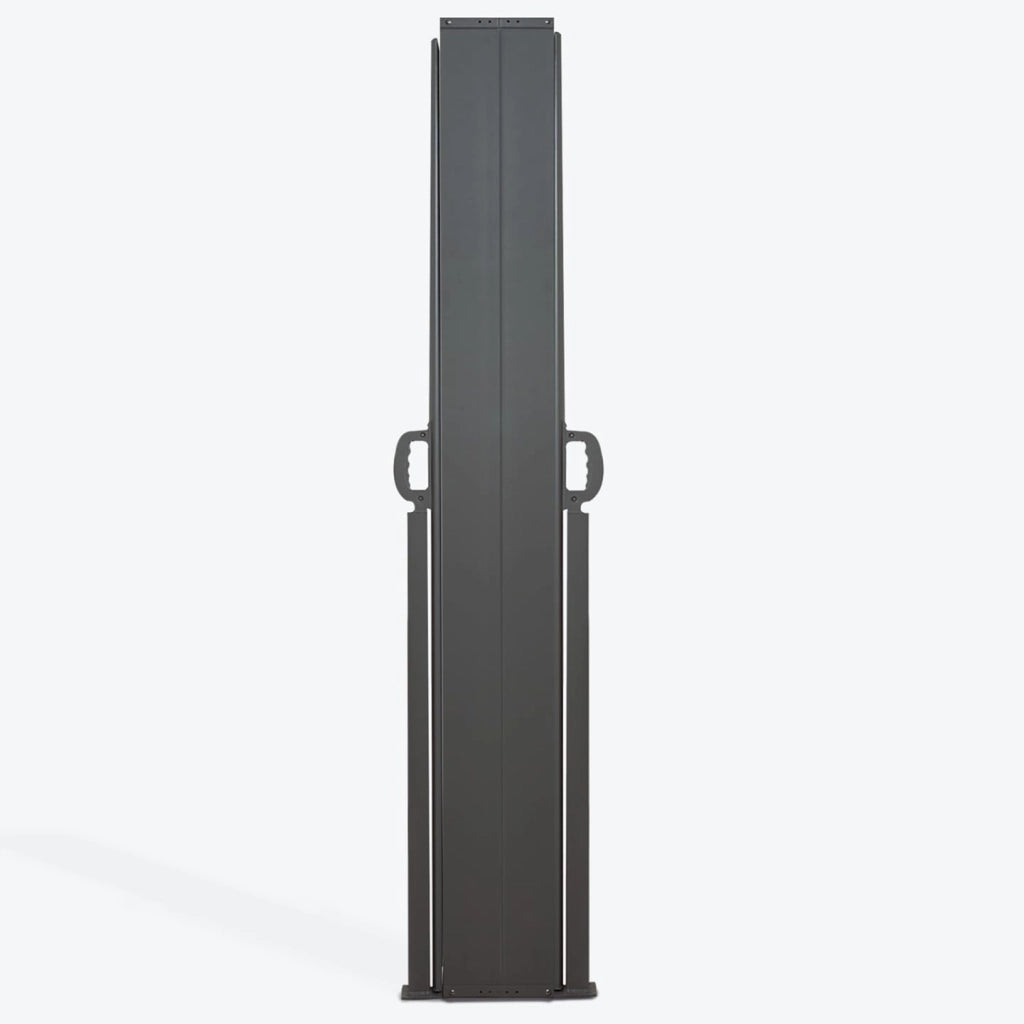 Doppio Schermo Pieghevole a Scomparsa 180 x 800 CM Tenda Laterale Grigio Antracite