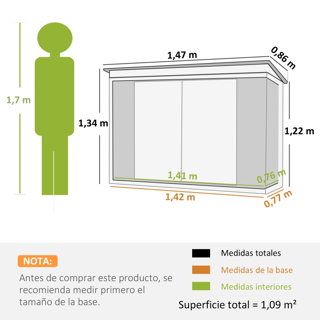 Casetta da Giardino ¨C Zephmum ¨C 147x86x134cm Nero