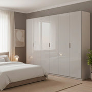 Armadio 6 ante bianco lucido Pavese 275x55x240h