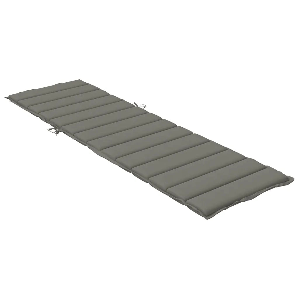 Cuscino per Lettino Prendisole Grigio Scuro Mélange 200x50x4cm 4002499