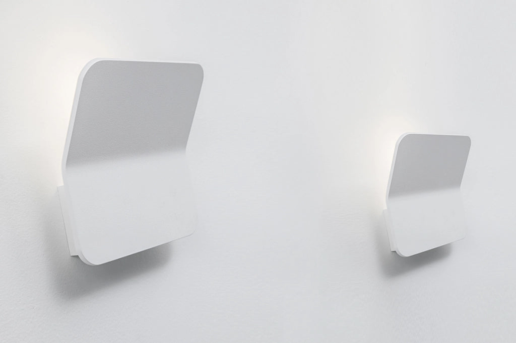 Applique LED FREDDY 9W 3000K IP20 - Lampada da Parete Moderna a Luce Indiretta in Alluminio Verniciato Bianco - Rossini Group