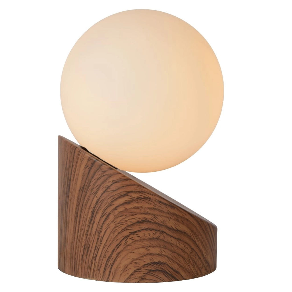 Lampada da tavolo Lucide LEN metallo/vetro G9 5W marrone/bianco