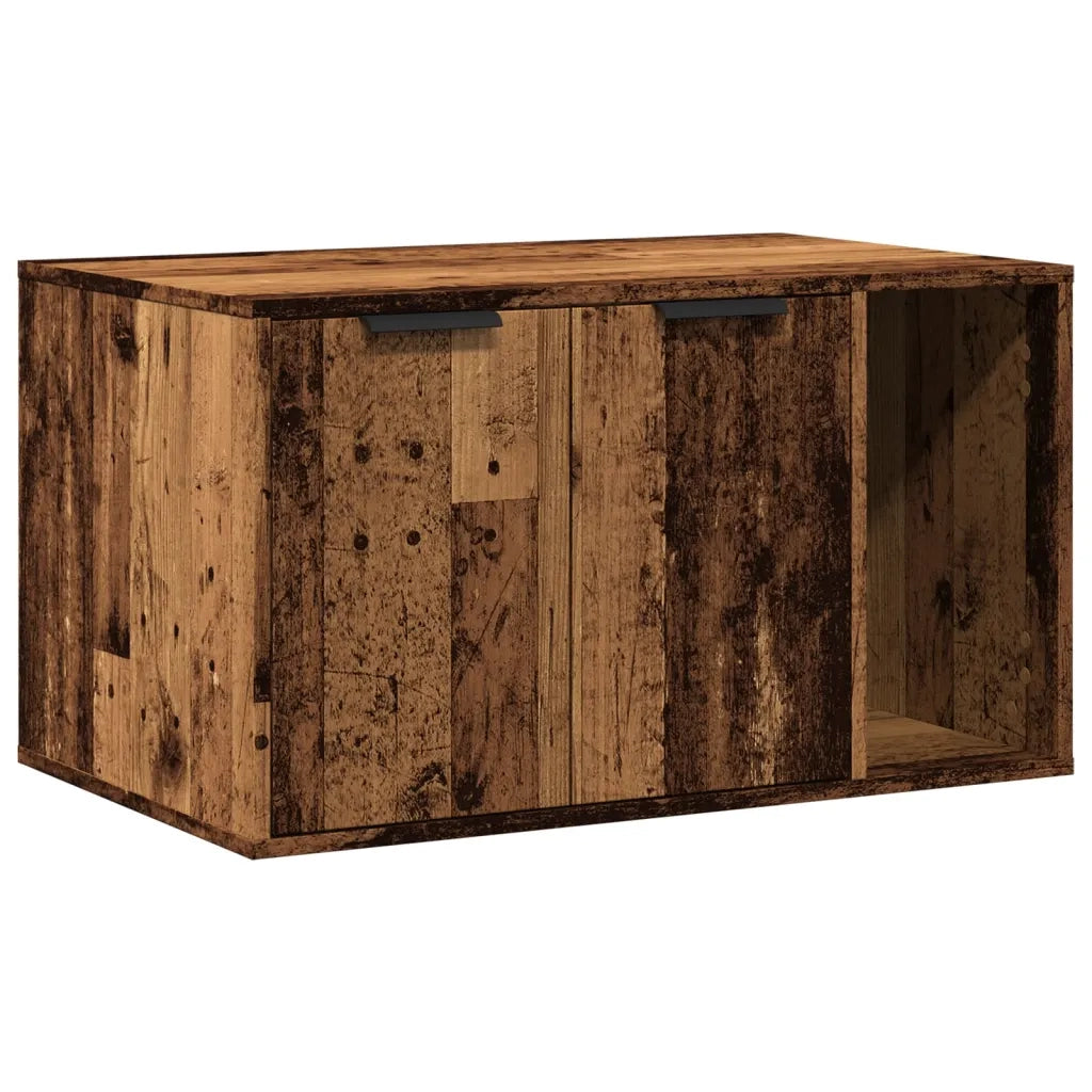 vidaXL Recinto Lettiera Gatti Legno Vecchio 80x50x45 cm in Truciolato