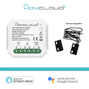 Modulo Cancelli/Garage ed Elettroserrature Wi-Fi 1CH incasso SmartLife Tuya AS-GOM QS-WIFI-C03