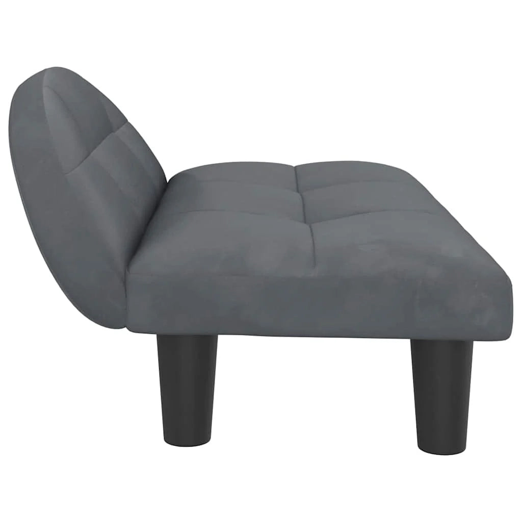 Cuccia per cani comoda cuccia da divano velluto grigio scuro 70 x 52 x 30 cm 02_0043182