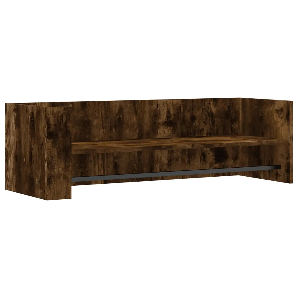 Mensola a Muro Rovere Fumo 100x35x30,5 cm Legno Multistrato 848462